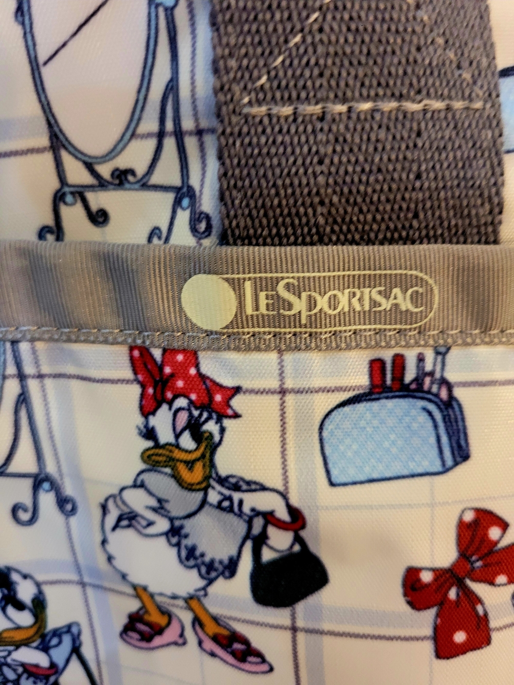 Disney x LeSportsac Daisy Duck Print Baby Bag — White, Gray, Red, Blue